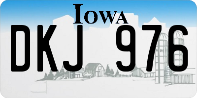 IA license plate DKJ976