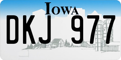 IA license plate DKJ977