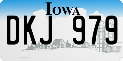 IA license plate DKJ979