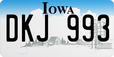 IA license plate DKJ993