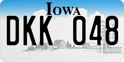 IA license plate DKK048