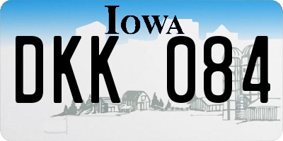 IA license plate DKK084