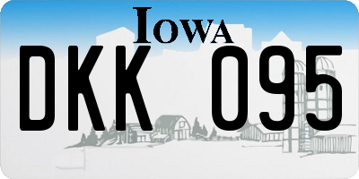 IA license plate DKK095
