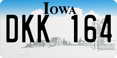IA license plate DKK164
