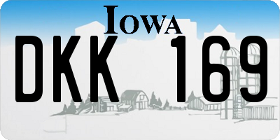 IA license plate DKK169