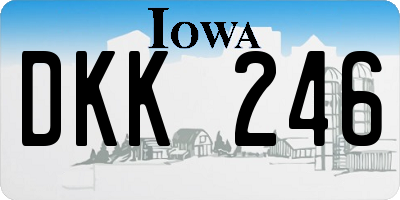 IA license plate DKK246