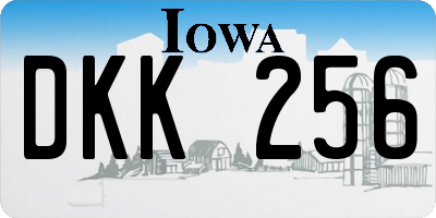 IA license plate DKK256