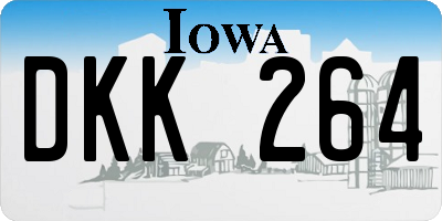 IA license plate DKK264