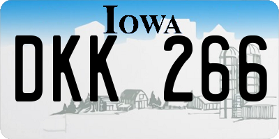 IA license plate DKK266