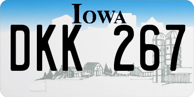 IA license plate DKK267