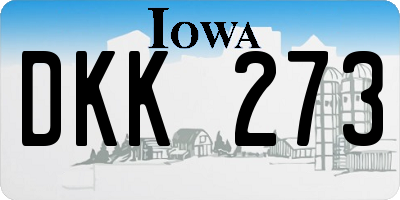 IA license plate DKK273