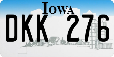 IA license plate DKK276