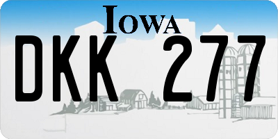 IA license plate DKK277