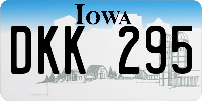 IA license plate DKK295