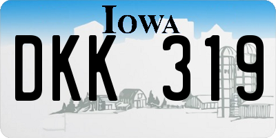 IA license plate DKK319