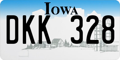 IA license plate DKK328