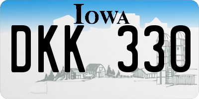IA license plate DKK330