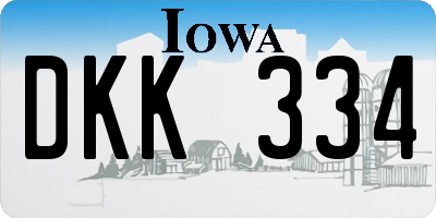 IA license plate DKK334