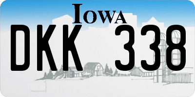 IA license plate DKK338