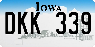 IA license plate DKK339