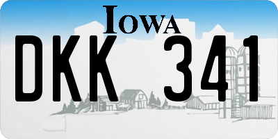 IA license plate DKK341