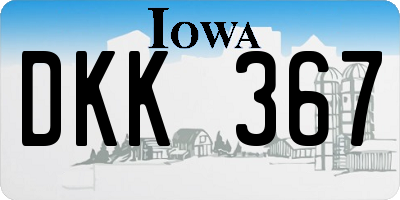 IA license plate DKK367