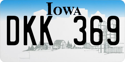 IA license plate DKK369