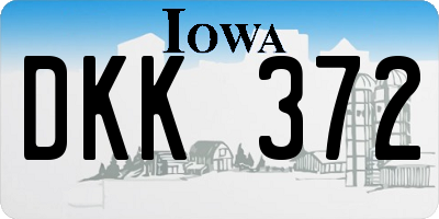 IA license plate DKK372