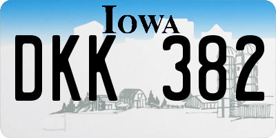 IA license plate DKK382