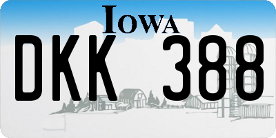 IA license plate DKK388