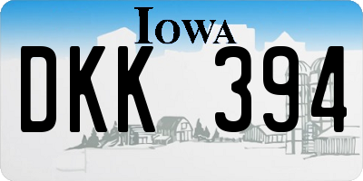 IA license plate DKK394