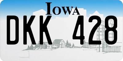 IA license plate DKK428