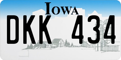 IA license plate DKK434