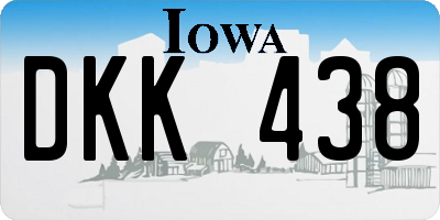 IA license plate DKK438