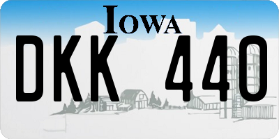 IA license plate DKK440