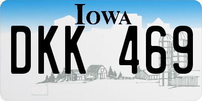 IA license plate DKK469
