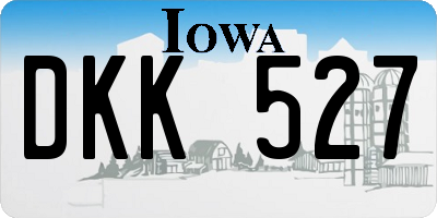 IA license plate DKK527