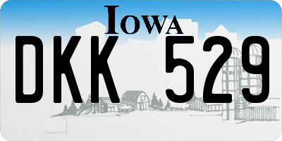 IA license plate DKK529
