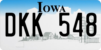 IA license plate DKK548