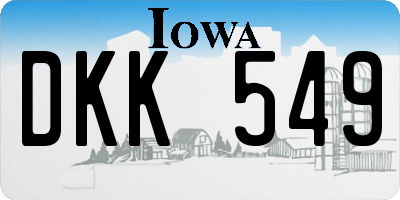 IA license plate DKK549