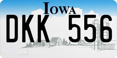 IA license plate DKK556