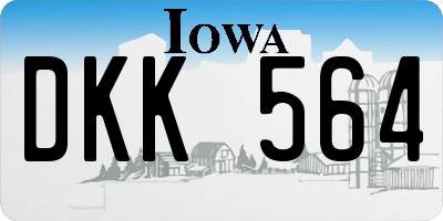 IA license plate DKK564