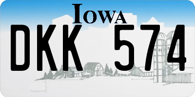 IA license plate DKK574