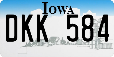 IA license plate DKK584