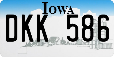 IA license plate DKK586
