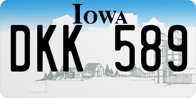 IA license plate DKK589