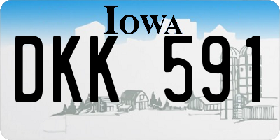 IA license plate DKK591