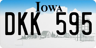 IA license plate DKK595
