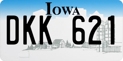 IA license plate DKK621