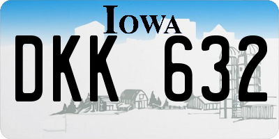 IA license plate DKK632